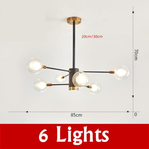 Globe Glass Chandeliers Lights Nordic Spotlight Modern Chandelier Light(WH-MI-242)