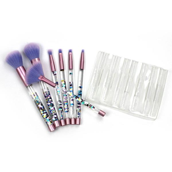 Fantastic  professional liquid plastic handle makeup brush sets