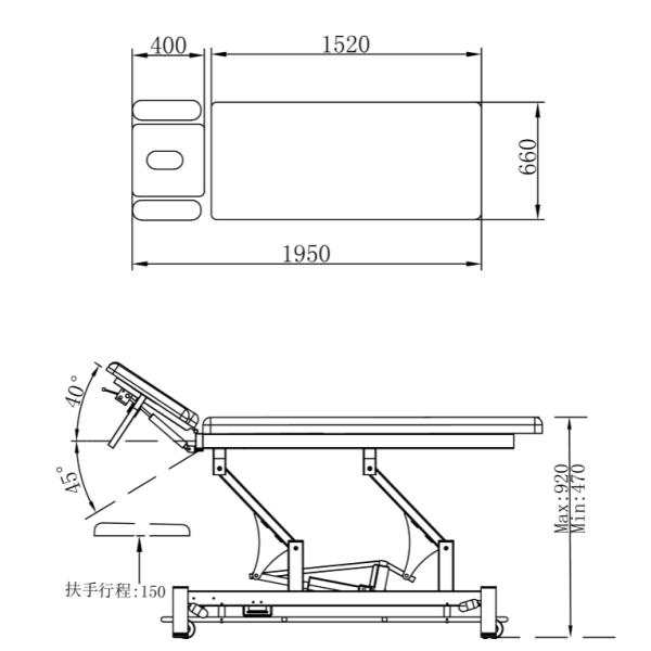 Luxury Doctor Medical Exam Tables With Powder Coated Steel Structure