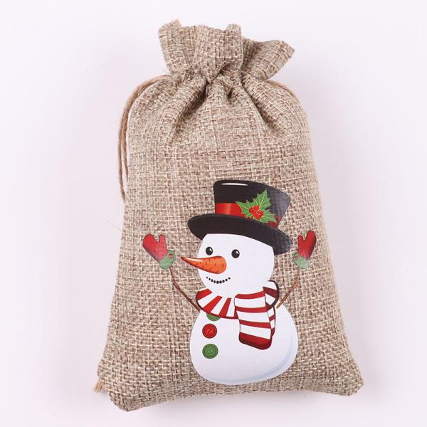 Acceptable OEM/ODM Christmas Drawstring Jute Bag for Daily School Life Requirements
