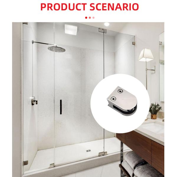 Stainless Steel Heavy Duty Glass Shower Hinge for 8-12mm Glass Doors
