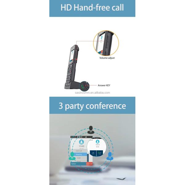 Hindetel lte wifi 2.4G Cordless Phone SIP VOIP  hotspot recording ip phone Cordless 4G SIP Phone  Desktop VoIP