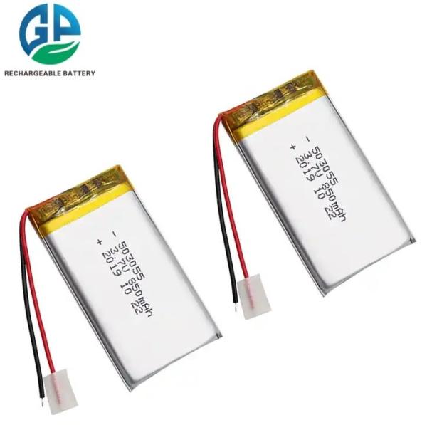 KC, MSDS, RoHS aprovado 503055 Bateria recarregável de iões de lítio 3.7v 850mAh Bateria de lítio polímero