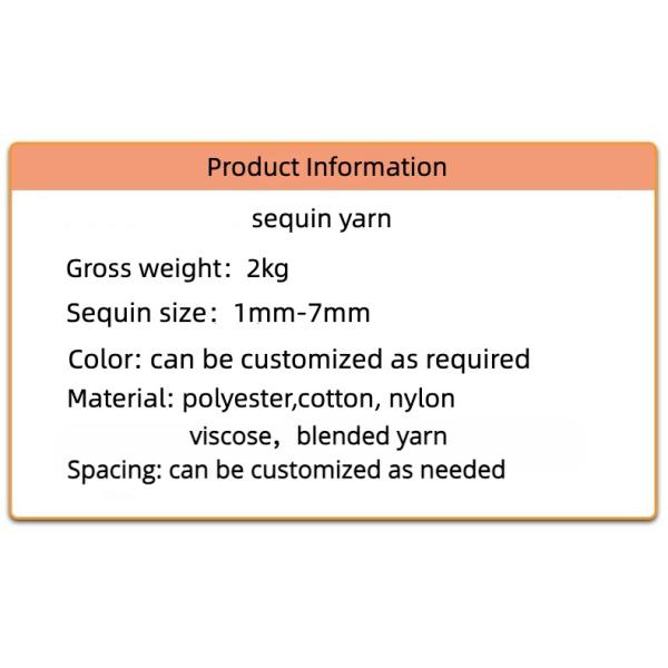 5mm Hilos Beads Cotton Blend Yarn Fancy Sequin Yarn For Knitting