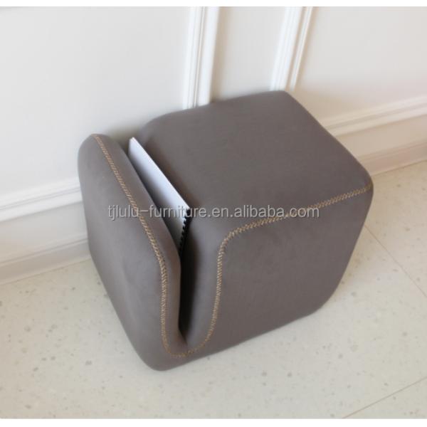 Home Furniture Ottoman Stool with Fabric Cover OEM Service Accepted Space Saving Multi-Purpose Design