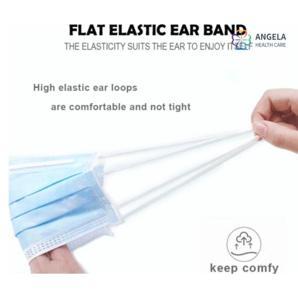 QUALITY Blue Melt Blown Disposable Tie up Face Mask Made of Blue PP Nonwoven Fabric