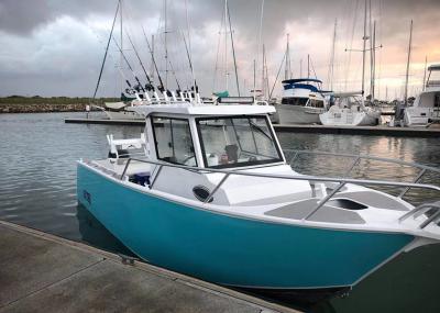 22ft Length Aluminum Fishing Boats 2.45m Beam With Enclosed Windshield