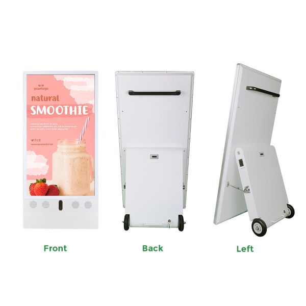 VETO Outdoor Digital Signage Waterproof IP65 High Brightness 2500 nits Battery Powered Portable LCD Advertising Display