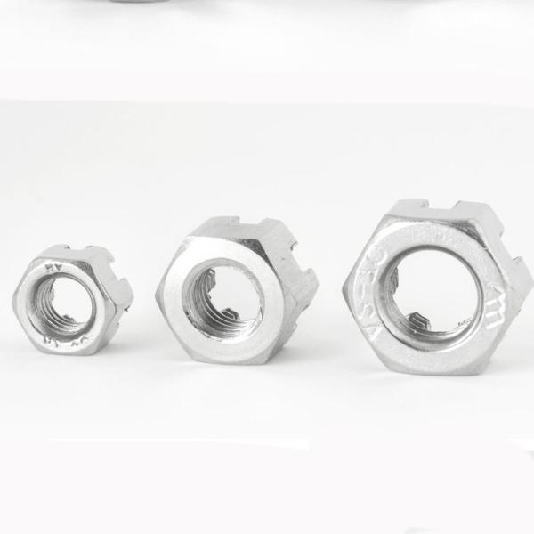 GB6178 Stainless Steel Hexagon Slotted And Castle Nut 18-8 Stainless Steel DIN935 Slotted Hex M16 Castle Nuts