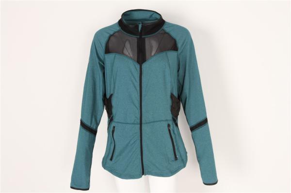 Ladies Elastic Knit Casual Jacket One Color As Pictures Sport Clothes