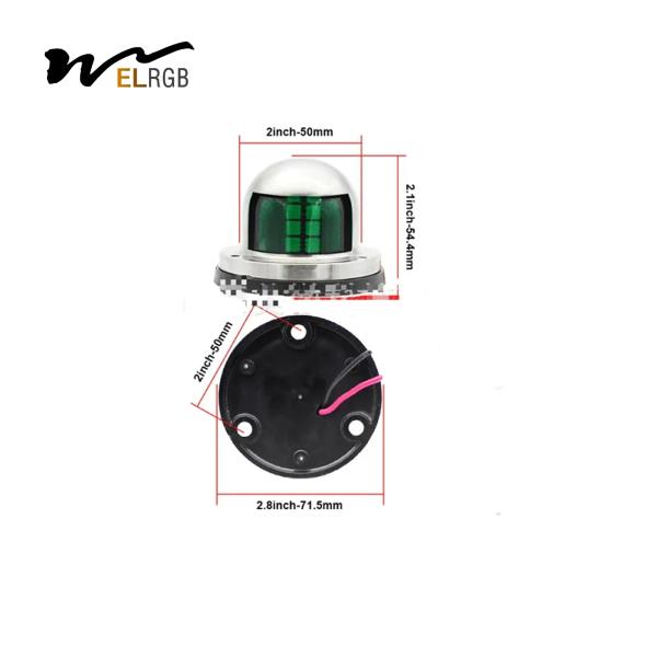 5050SMD IP68 Boat Bow Headlights Red Green LED Bow Navigation Light