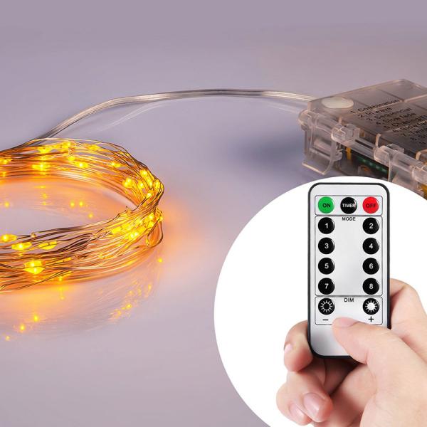 13 Key IR Remote Control 3*AA Battery Operated LED String Lights For Christmas, Party, Festival Decoraction