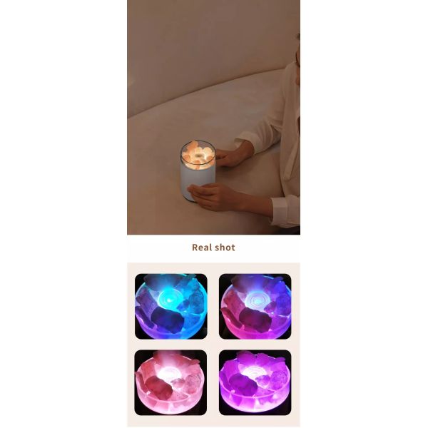 Plastic Mini Himalayan Crystal Salt Lamp Diffuser Essential Oil Air Purifying Humidifier