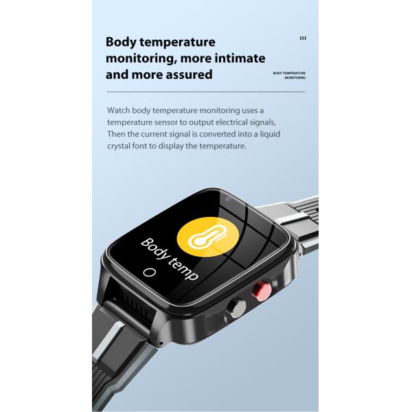 SOS Emergency 128RAM Health Tracking Smartwatch 800mAh Heart Rate Health Bracelet