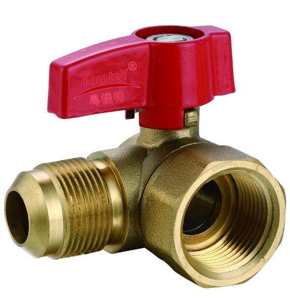YomteY Brass Angle Ball Valve Flare×Flare