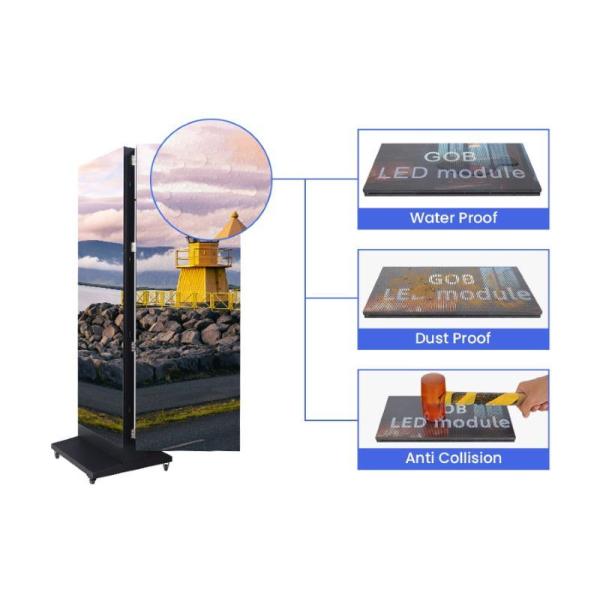 HD P1.86 Double-sided LED Poster Display Colorful Multifunctional Advertising Video Wall