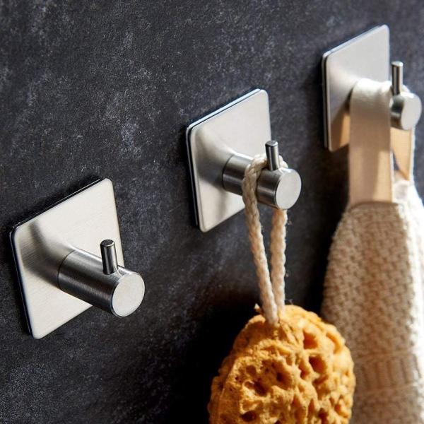 Chrome Stainless Steel Wall Hooks Single S Shape Kitchen Towel Robe Hooks