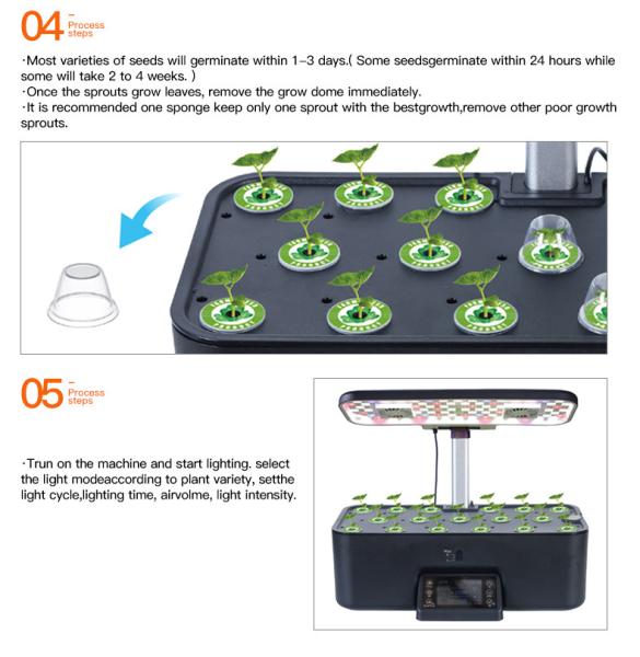 Medium Plastic Intelligent Hydroponic Planter , Touch Screen Indoor Hydroponic Planter