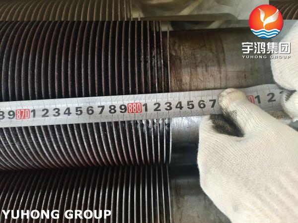 Tubo aleteado sólido HFW ASTM A106 Gr.B con aletas de acero al carbono para calentadores de gas de proceso