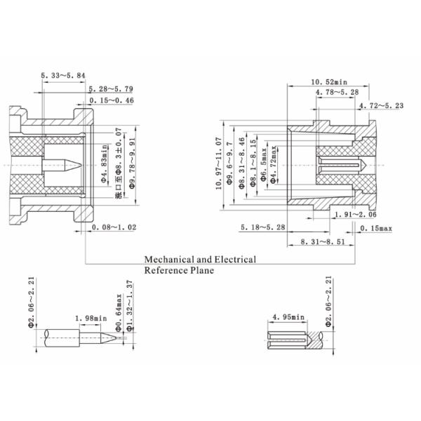 BNC Female Right Angle Flange Mount RF Connector для 2# полугибкого / жесткого кабеля