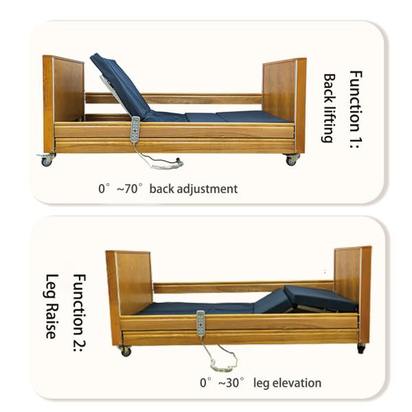 Des lits d'hôpital électriques populaires pour les personnes âgées pour la télécommande domestique