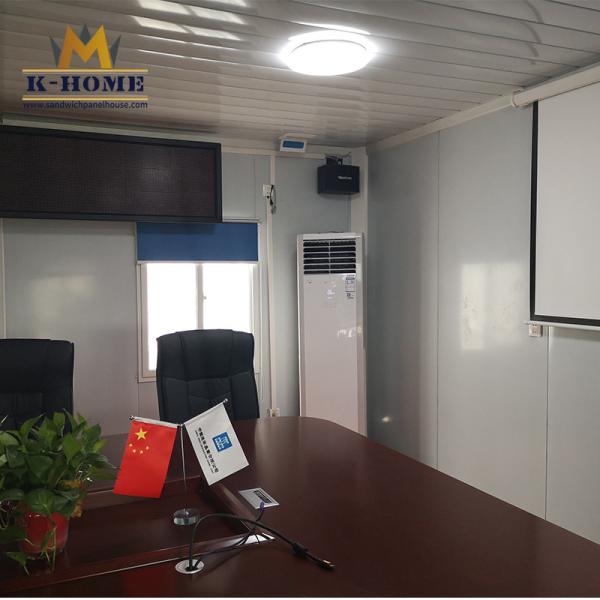 O recipiente pre manufaturado da construção de aço dirige a casa de painel do sanduíche da isolação térmica