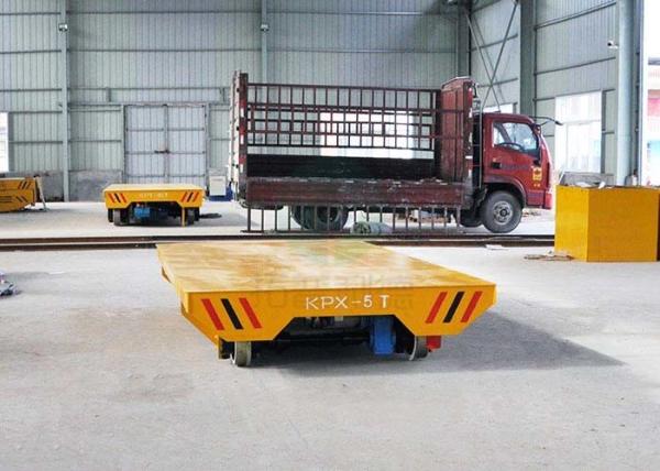 Rubber wheel battery transfer carriage mold injection transfer cart on concrete floor