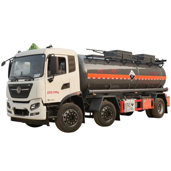 14.5CBM Hydrochloric Acid Liquid Alkali Tank Corrosive Product Tanker 26000 Gross Vehicle Weight