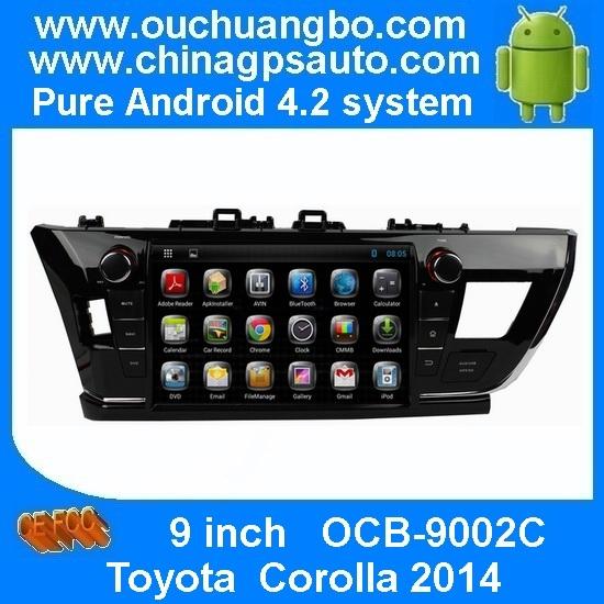 Ouchuangbo Car GPS 3G Wifi USB DVD Player for Toyota Corolla 2014 Android 4.2 Auto Radio Touch Screen OCB-9002C