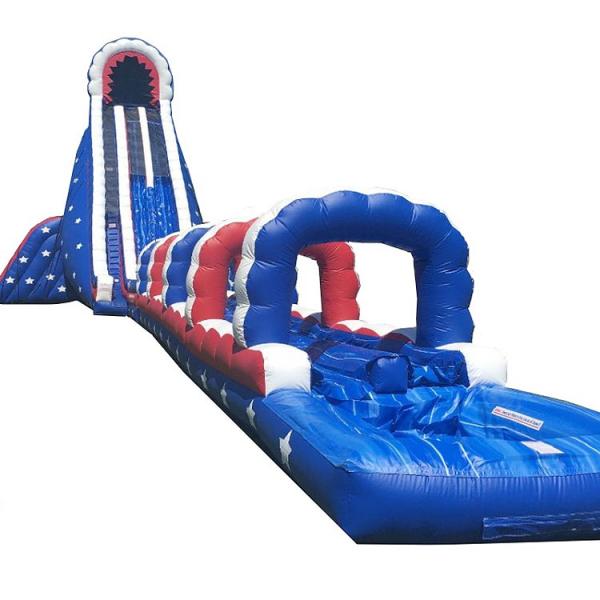 Inflatable Water Slide Pool large outdoor bouncer kids volcano slip n pool slide