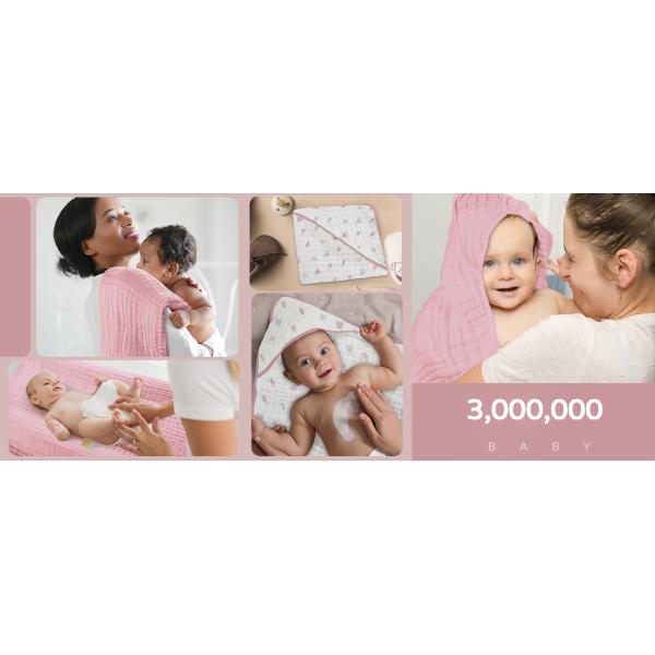 Muslin Skin Friendly Infant Bath Towels Infant Towel Set 32*32 Inches