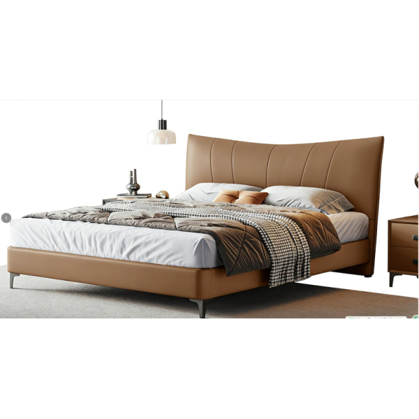 Single Size Italian Style Leather Bed  for Bedroom Decor