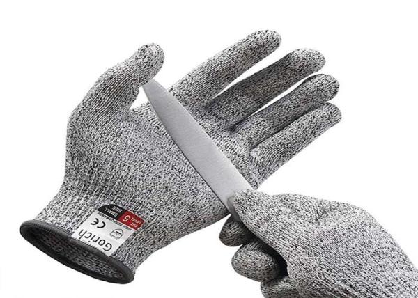 Hppe Liner Cut Proof Work Gloves , Cut Level 5 Safety Gloves For Vegetables Cutting