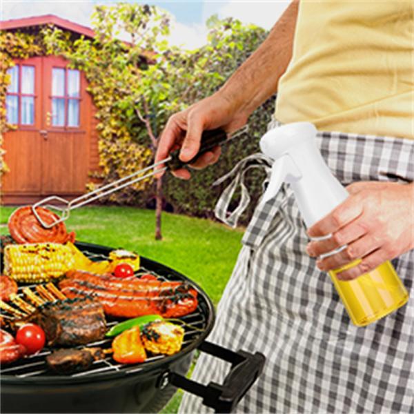 Portable BBQ Kitchen Calcium Sodium Glass Olive Oil Sprayer Atomized Spray Oil Bottle