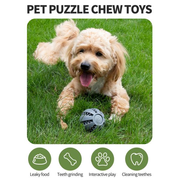 Playing Dog Toys Silicone Ball for Interactive Teeth Cleaning and Leak Food Dispensing