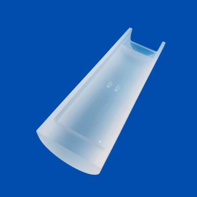 Pièces givrées semi circulaires de usinage en verre de quartz de précision