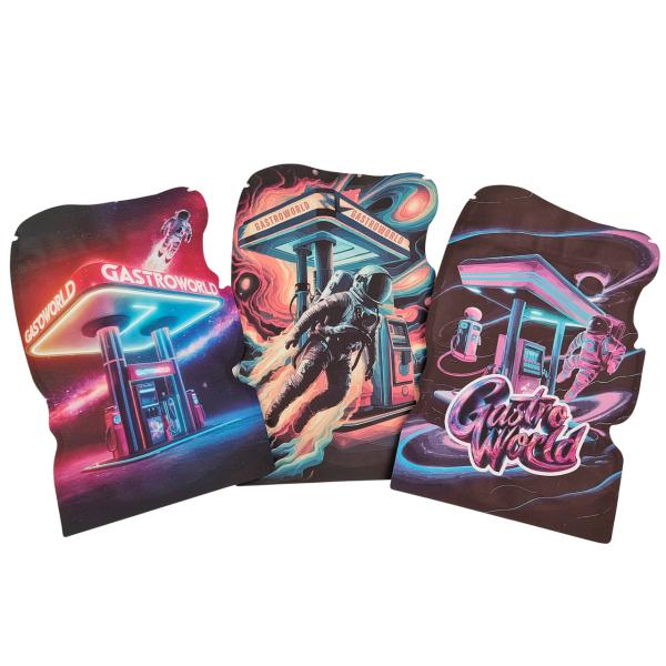  Irregular Shape Die Cut Mylar Bags For Cookie GummiesTobacco PET Plastic Bag With Child Proof Zipper Bags