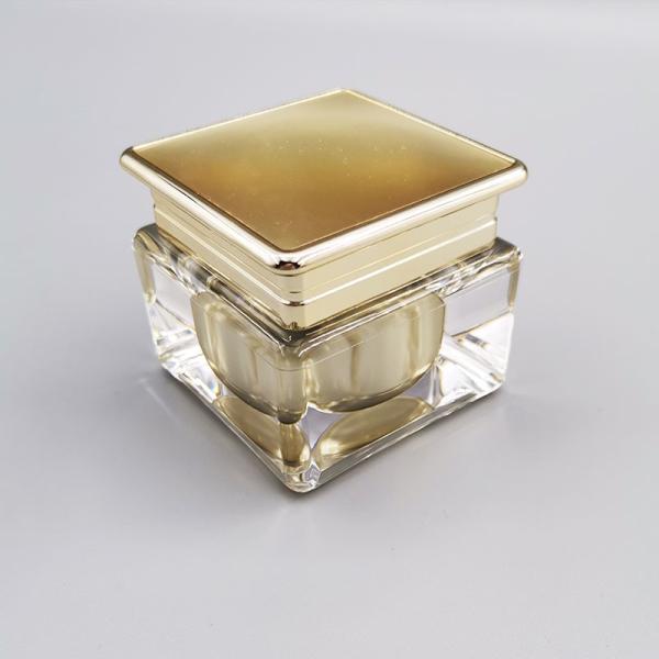 Empty Acrylic Square 5g Cosmetic Cream Jars Bpa Free Containers
