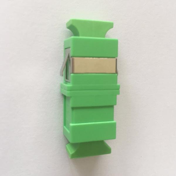 flangeless green SC/APC SM simplex fiber otical adapter