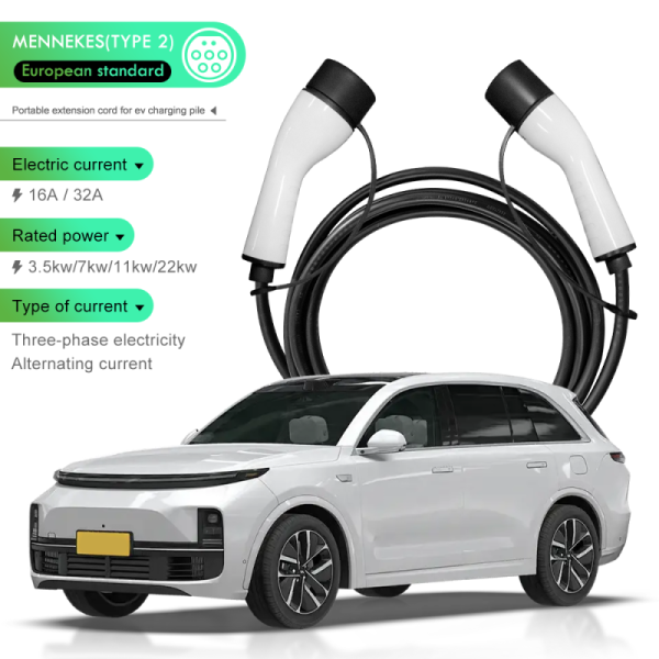 Type 2 To Type 2 EV Charging Cable 32A 22kW Mode 3 IEC 62196 Charging Cable