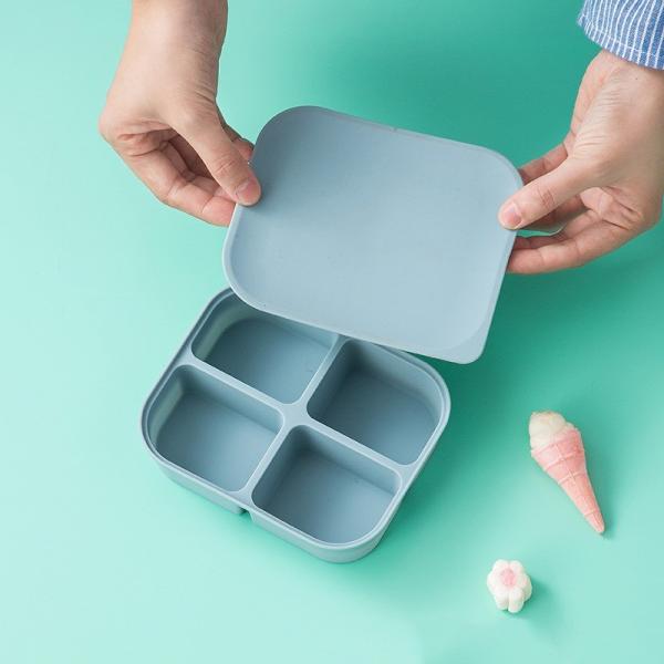 Silicone Baby Food Storage Container Rectangle Shape Microwave Safe BPA Free Reusable