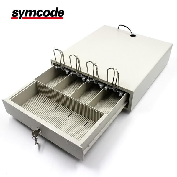 POS Payment Cash Register Drawer / Metal Cash Drawer Shatter Resistant Plastic