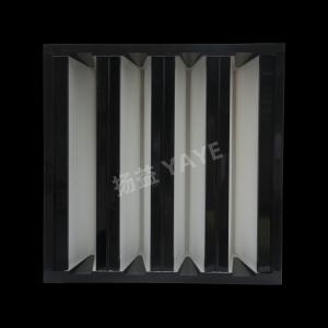Cleanrooms V Bank Air Filter 440Pa 12 Pleats HV Fiberglass Heater Filters
