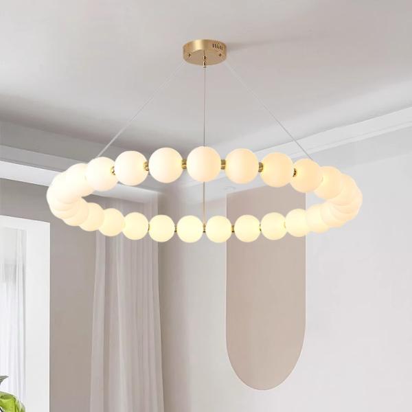 Lâmpadas de vidro de poupança de energia LED Lâmpadas de pendente Sala de jantar Restaurante Lustreiro 25-30M2