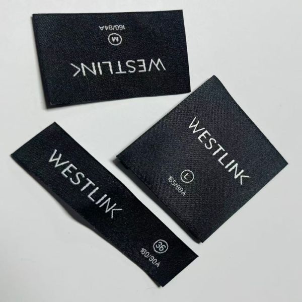 Woven Custom Garment Tags including Woven Logo ideal for garment labeling apparel branding and textile branding solutions