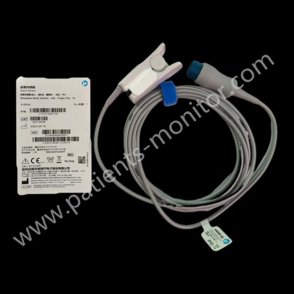 Mindray 512FLH SpO2 Sensor Adult Reusable Finger-clip 7-Pin P/N 115-012807-00 Medical Cable