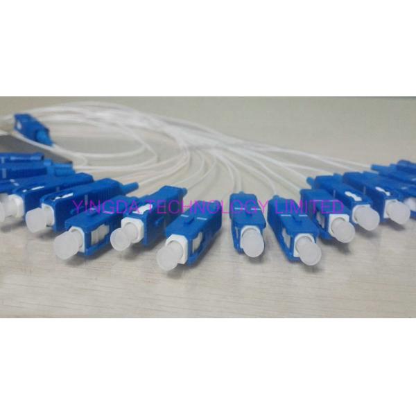  0.9mm Steel Tube Fiber Optic PLC Splitter 1X16 G657A1 1.5m 0.9mm With SC UPC Connector