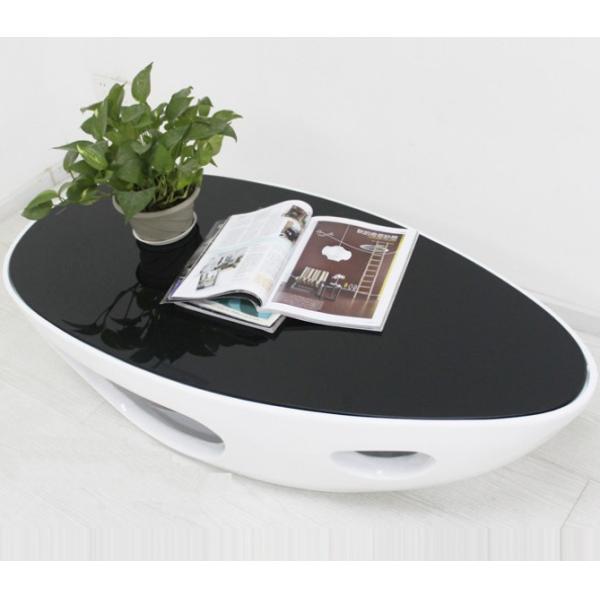 Modern Leisure living room Fiberglass Coffe tea table with glass on