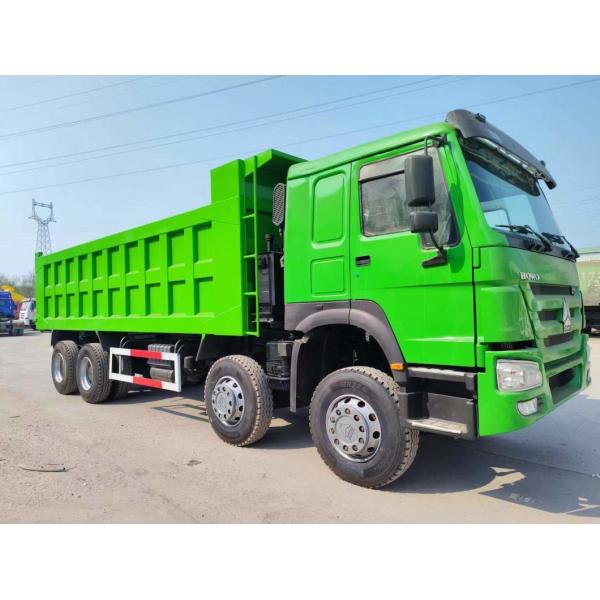 12 колес Зеленый цвет Sinotruk HOWO 8*4 Дамп-грузовик Подержанная шина грузовика 12.00r20