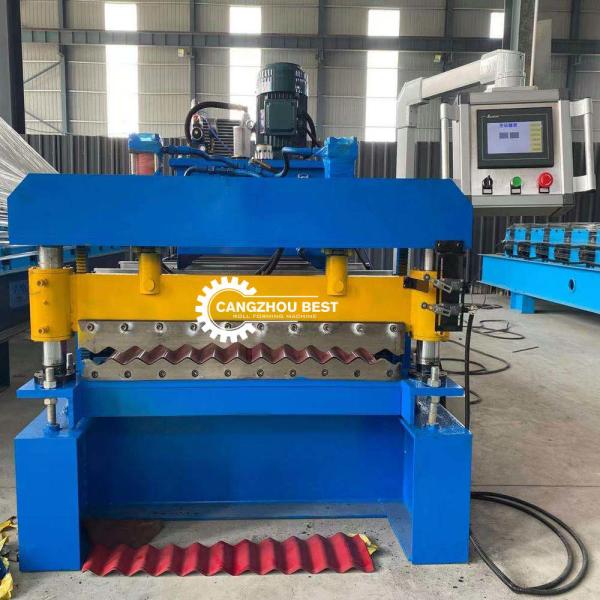 Rolo telhando hidráulico da folha do corte 762mm que forma o vendedor da máquina